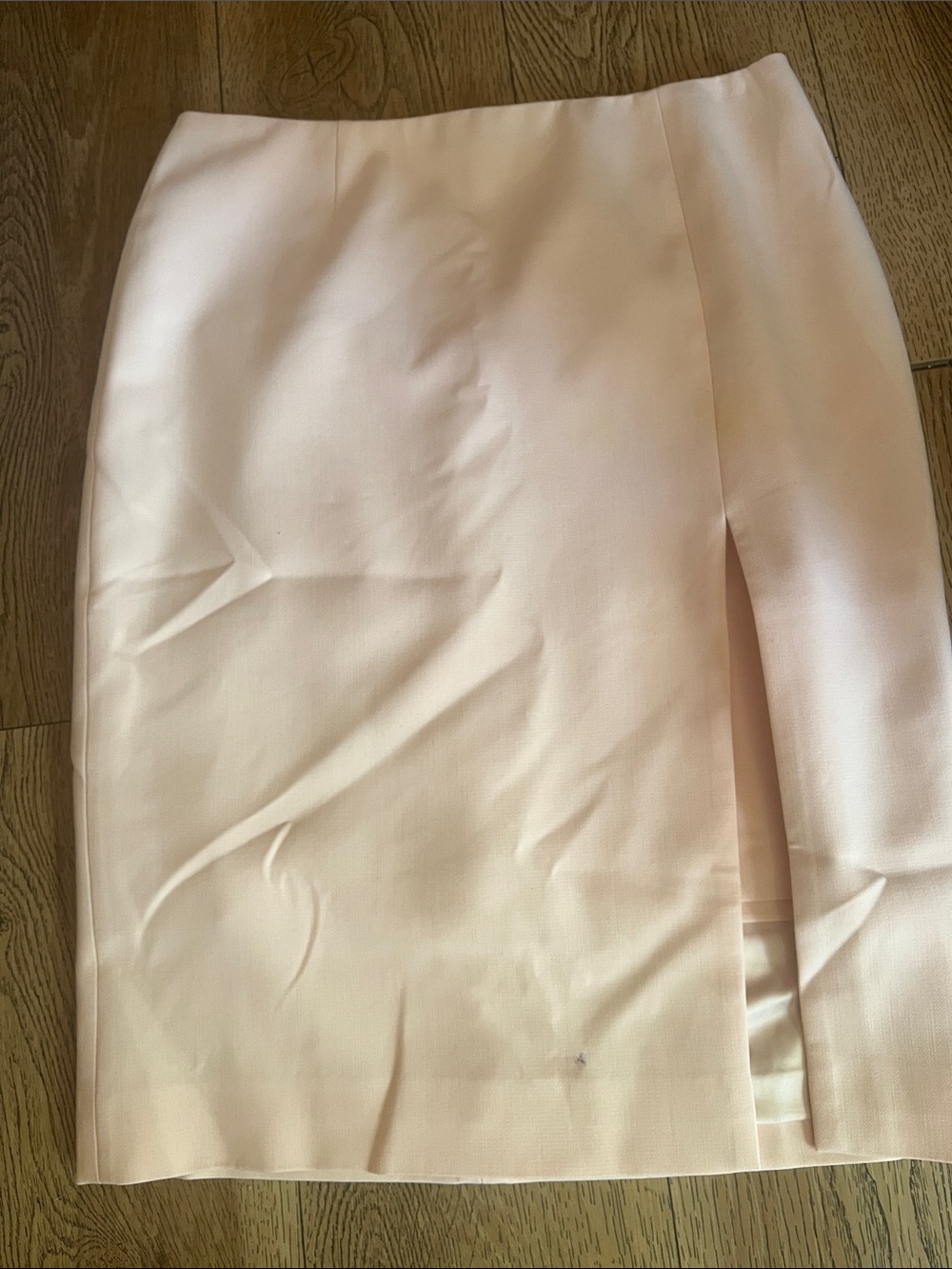 White House Black Market Pale Pink Pencil Skirt with Front Slit
